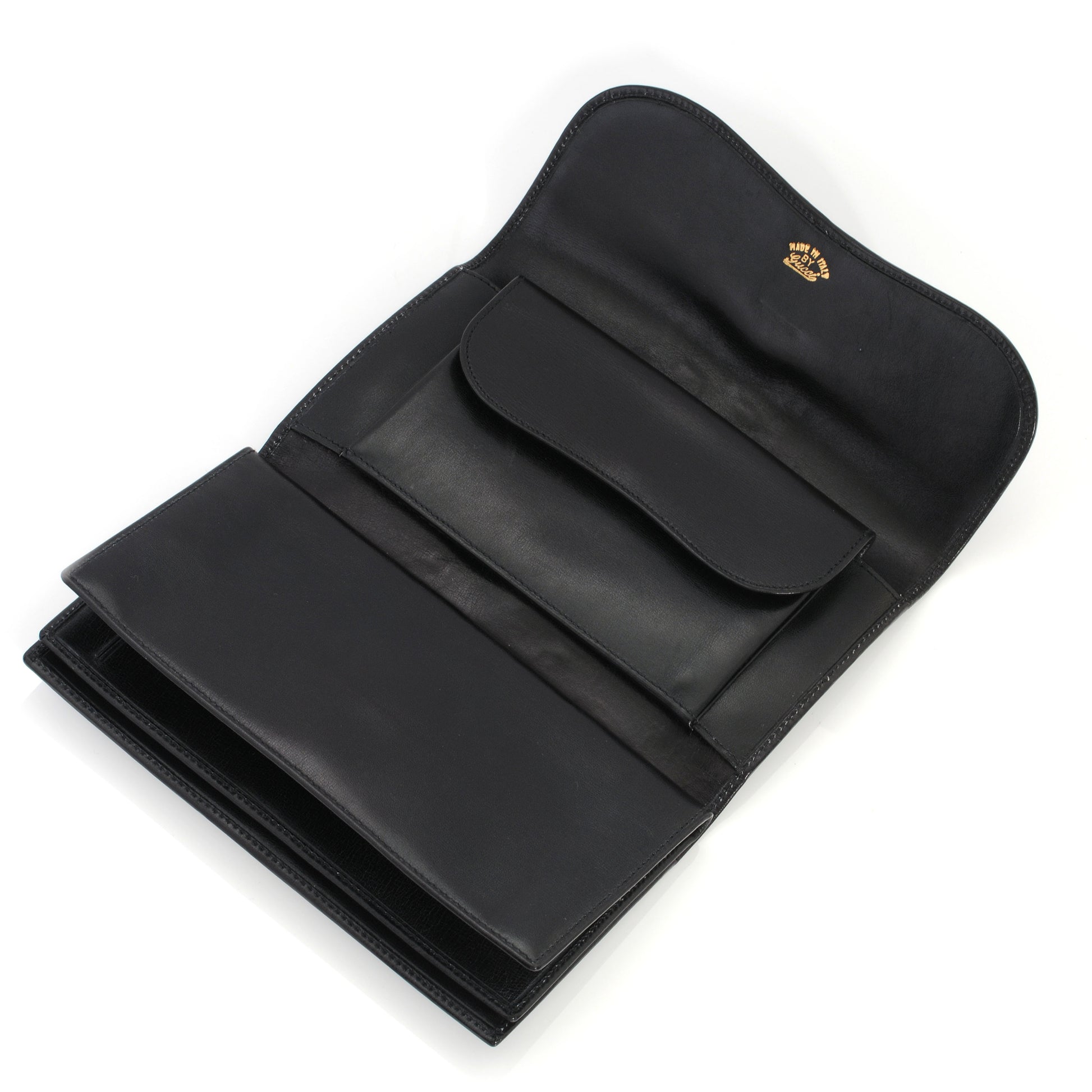 Gucci Monogram Horsebit Web Wallet Black 4 of 6