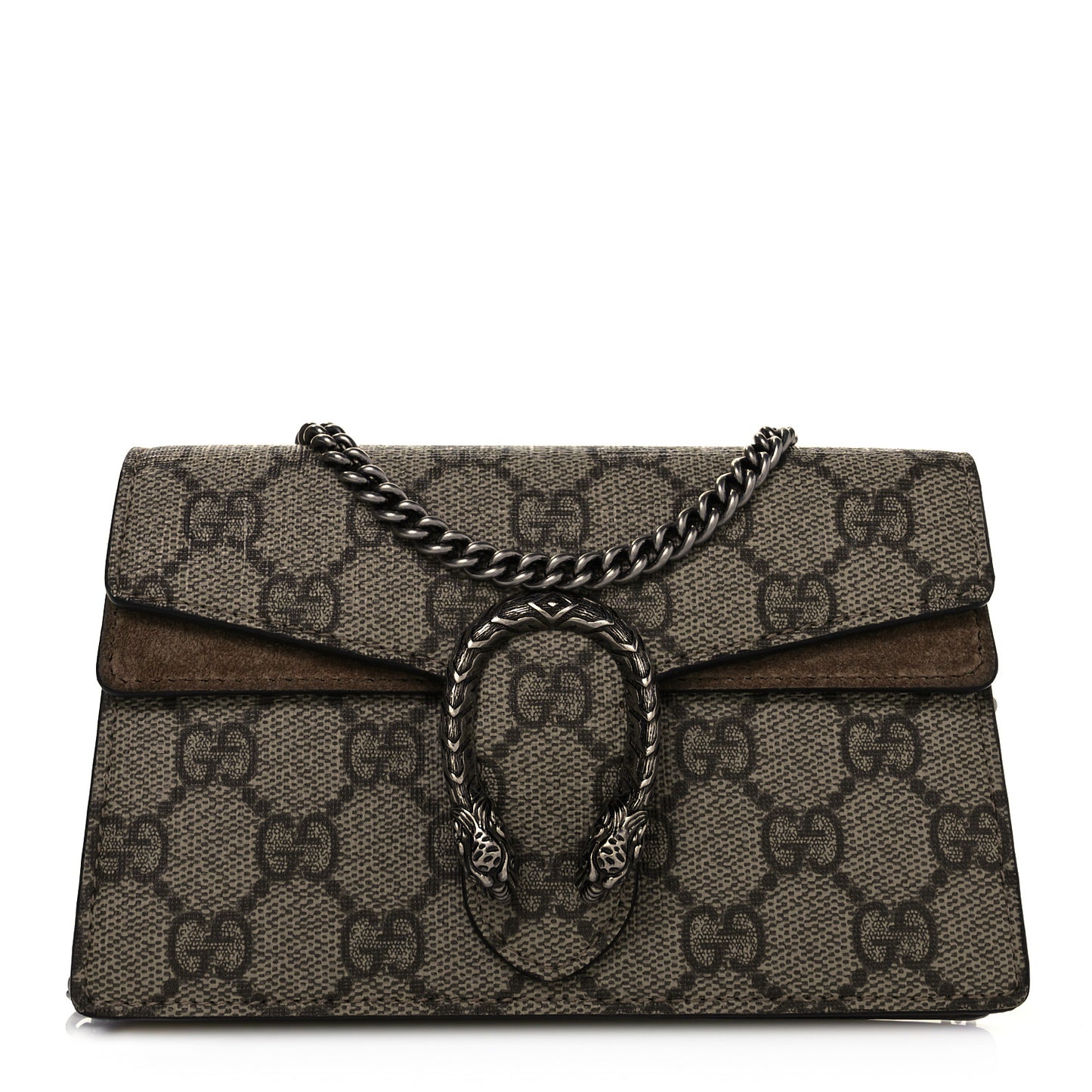 GG Supreme Monogram Super Mini Dionysus Shoulder Bag Taupe