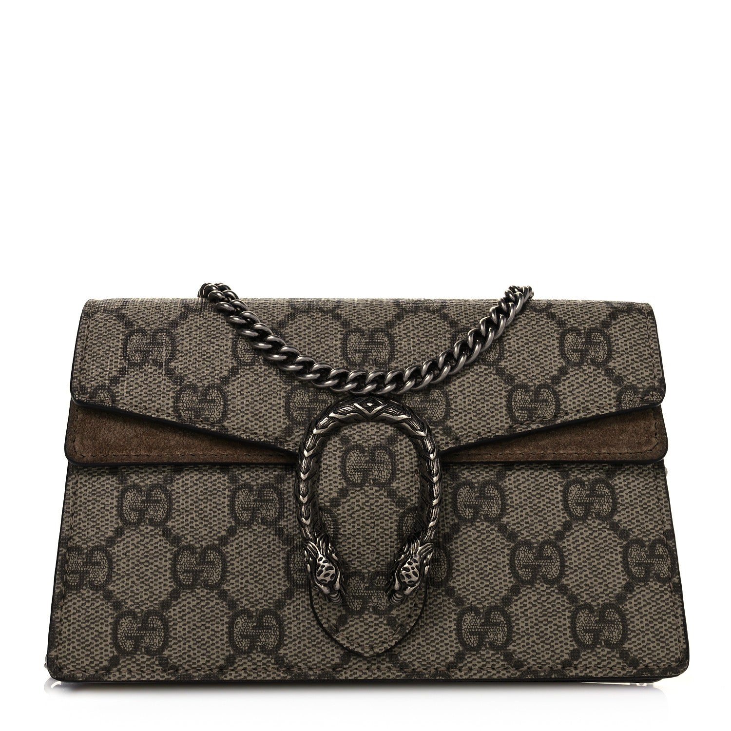 Gucci GG Supreme Monogram Super Mini Dionysus Shoulder Bag Taupe 1 of 8