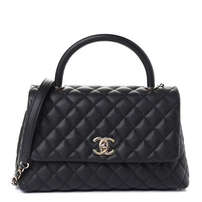 Chanel Caviar Quilted Small Coco Handle Flap Black 1 of 6