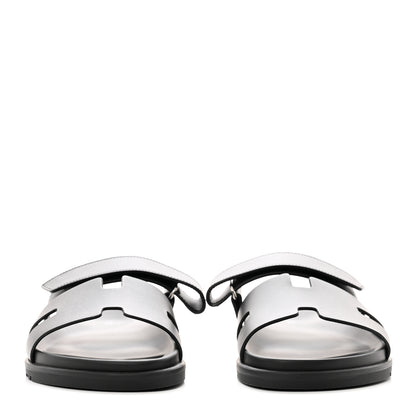 Hermes Calfskin Mens Chypre Sandals 41.5 Black 2 of 8