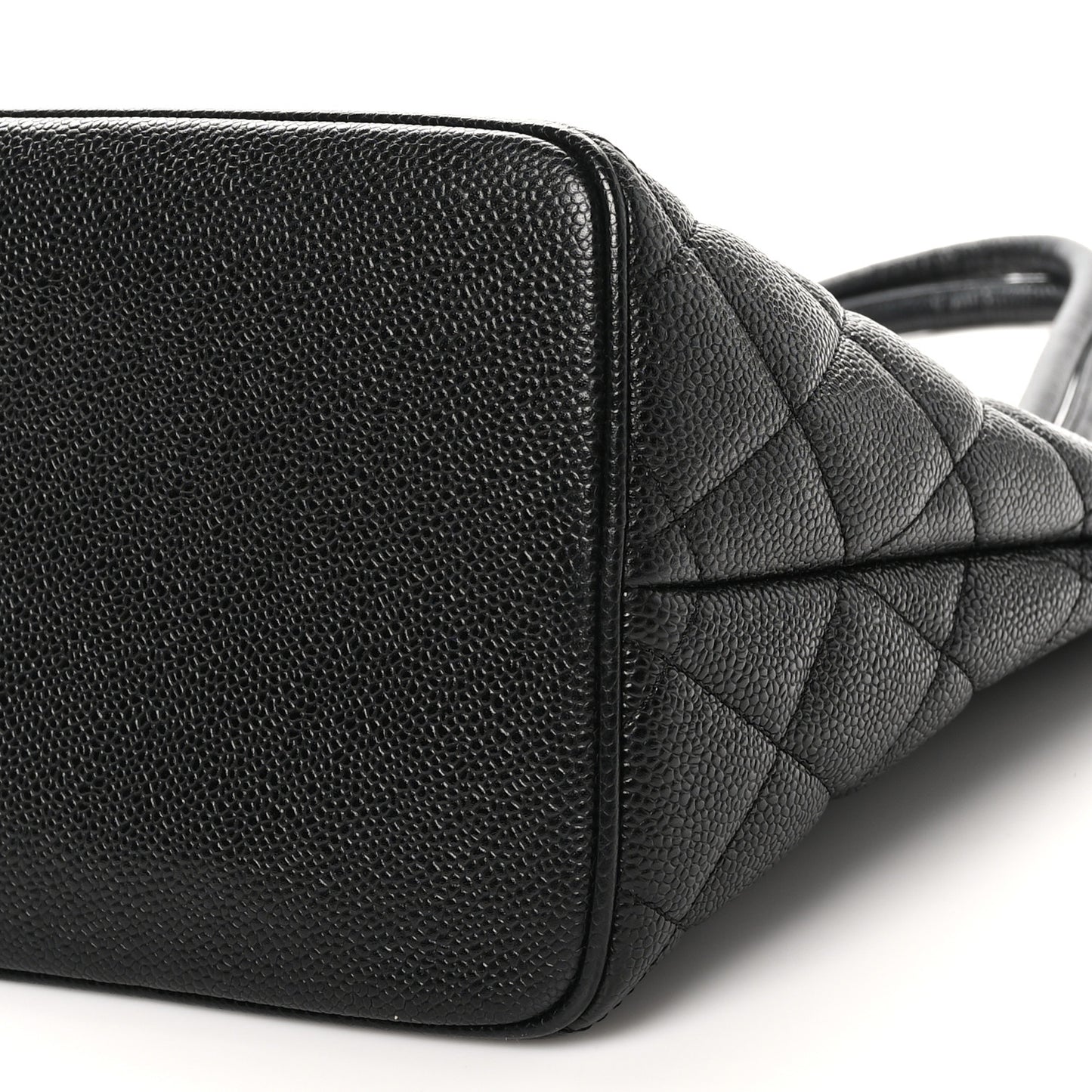 Caviar Quilted Medallion Tote Black