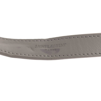 Saint Laurent Calfskin Y Quilted Monogram Small Loulou Bowling Bag Light Gray 8 of 10