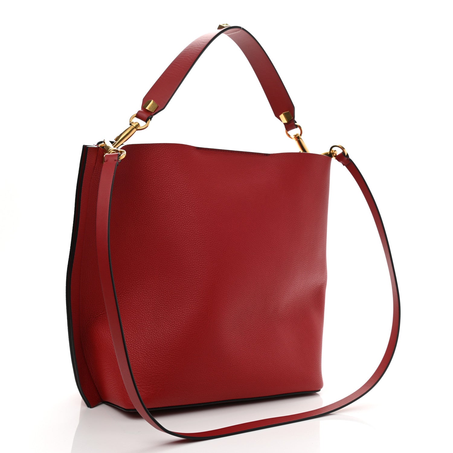 Valentino Garavani Grainy Calfskin VLogo Escape Hobo Bag Rosso Valentino 4 of 12