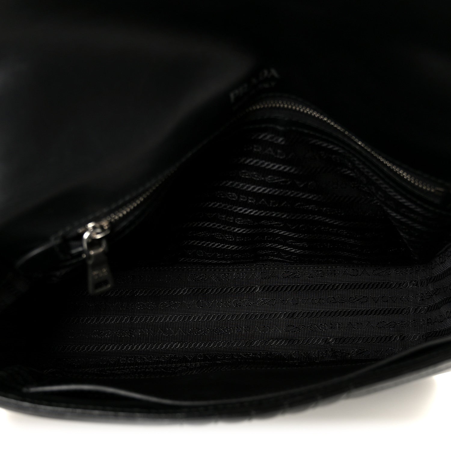 Prada Soft Calfskin Impunture Diagramme Large Chain Flap Shoulder Bag Black 5 of 10