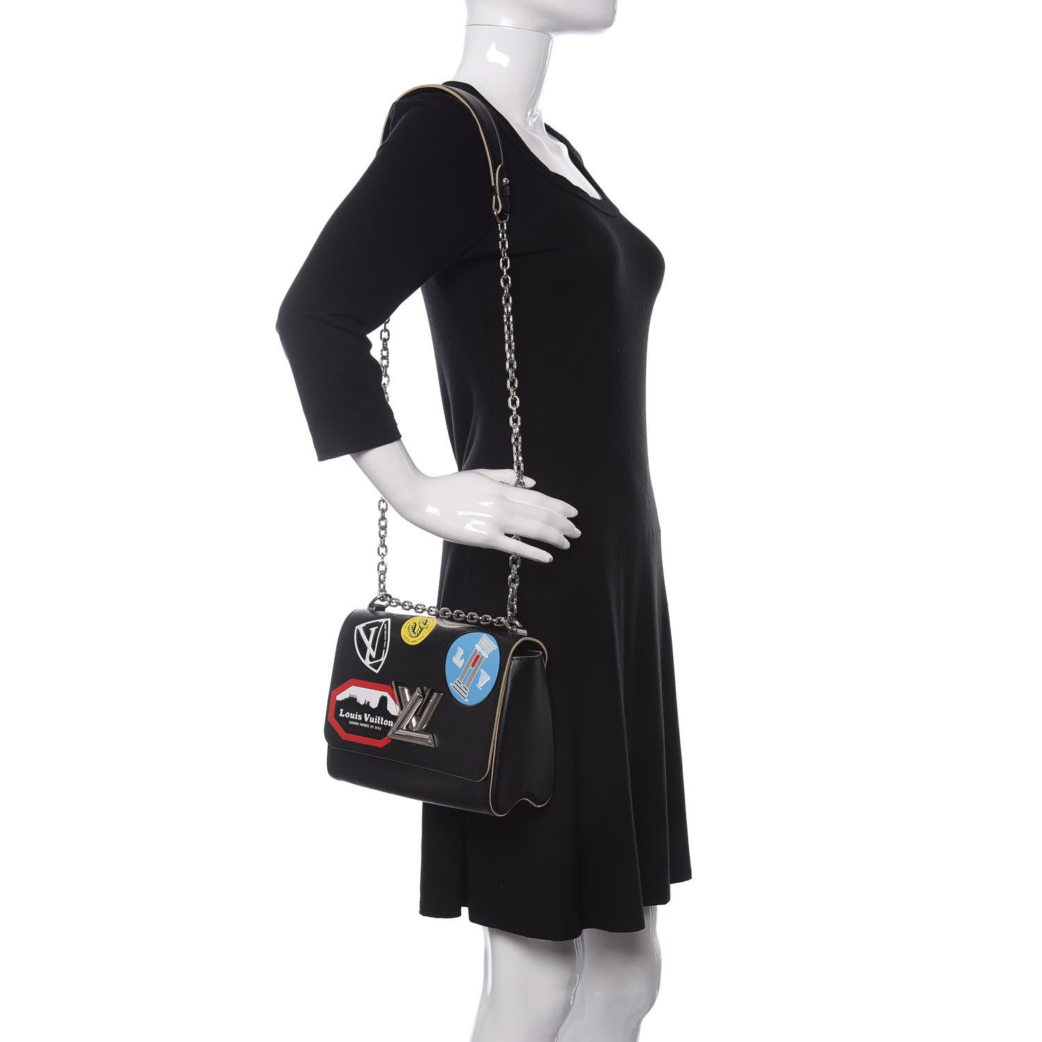 Louis Vuitton Epi World Tour Twist MM Black 2 of 10