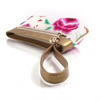 Chanel CC Logo CLUTCH Wristlet Floral 5 of 11