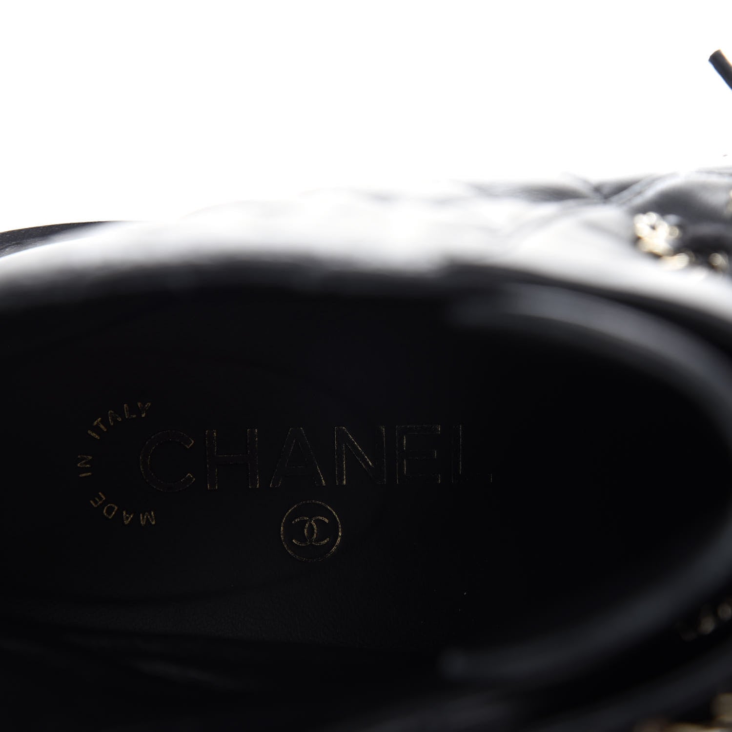 Chanel Lambskin Calfskin Quilted Lace Up Combat Boots 40 Black 8 of 13