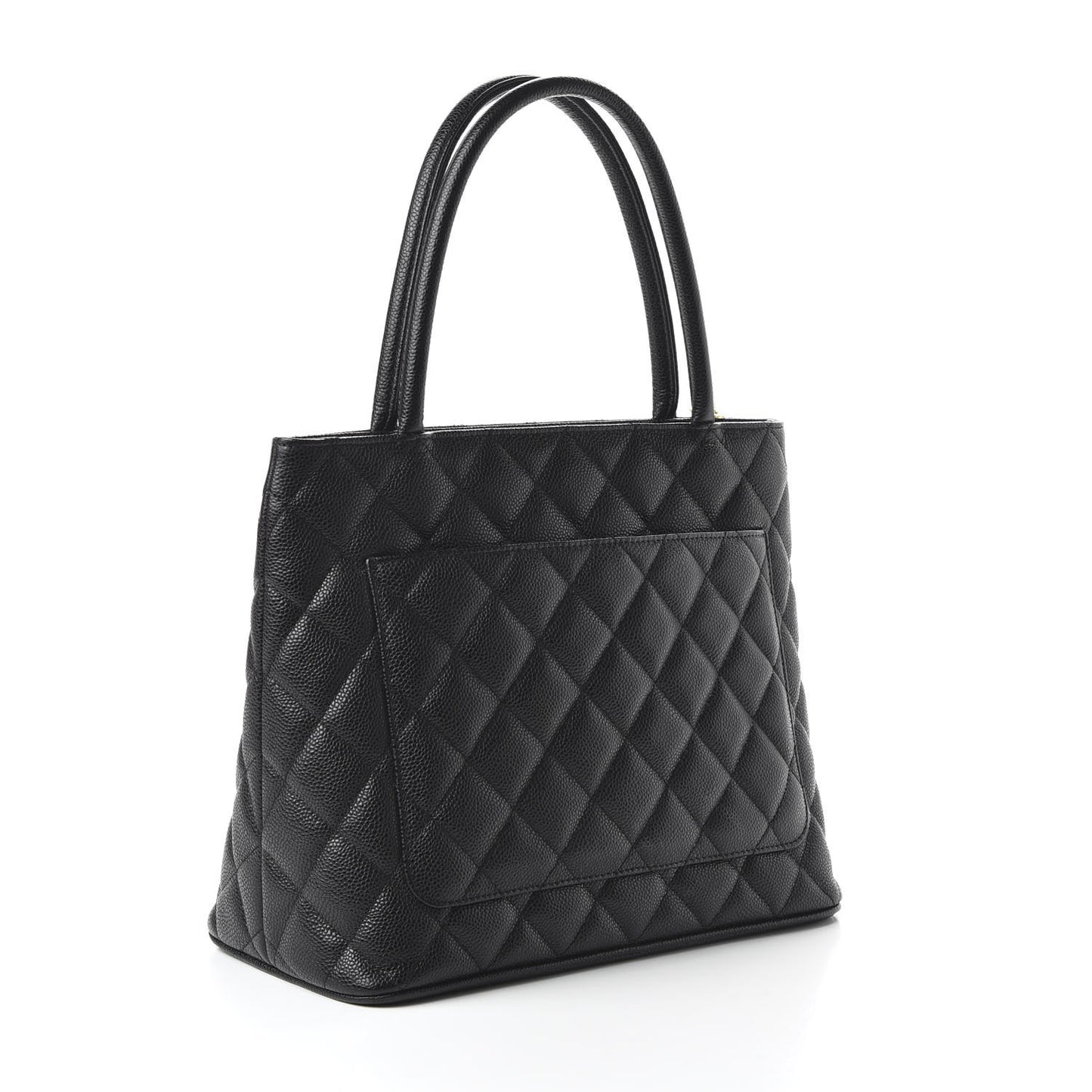 Caviar Quilted Medallion Tote Black