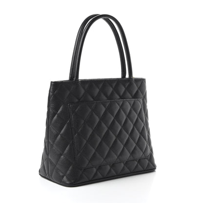 Chanel Caviar Quilted Medallion Tote Black 3 of 10