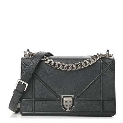 Christian Dior Grained Calfskin Small Diorama Flap Bag Black 1 of 16