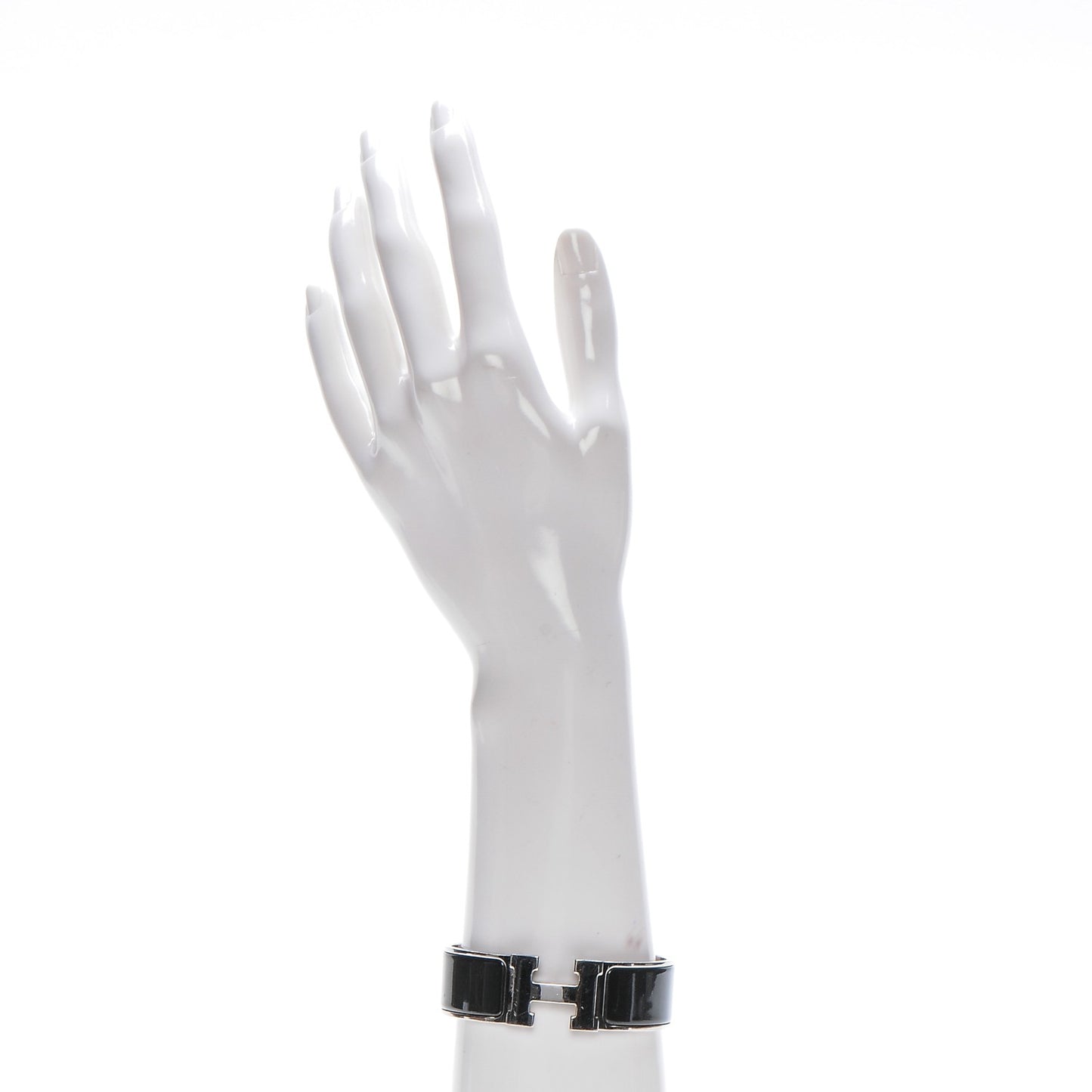 Enamel Wide Clic Clac H Bracelet GM Black