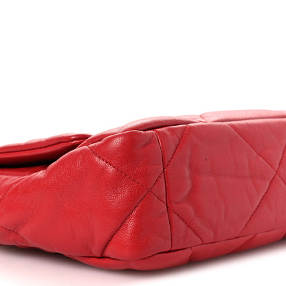 Chanel Lambskin Quilted Medium Chanel 19 Flap Red 9 of 11