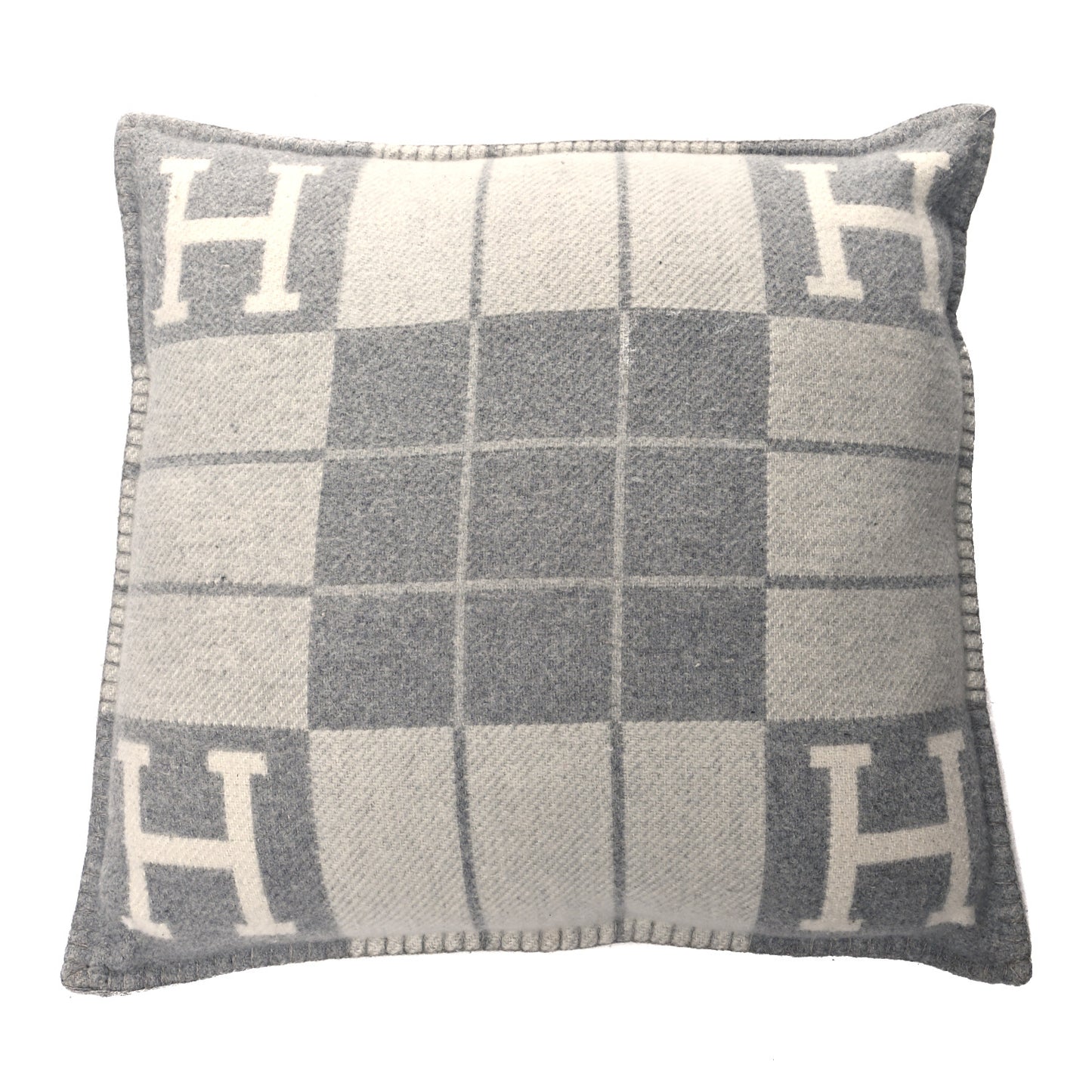 Wool Cashmere Avalon III Pillow PM Ecru Gris Clair