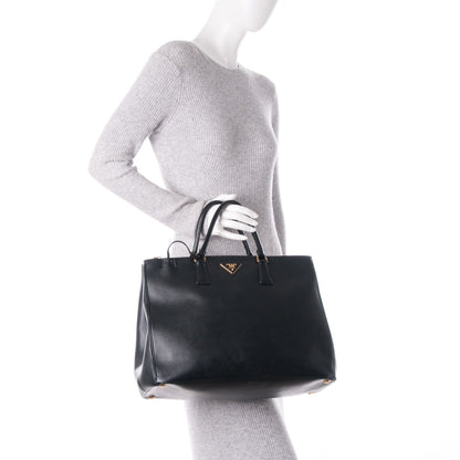 Prada Saffiano Lux Extra Large Galleria Double Zip Tote Black 2 of 8