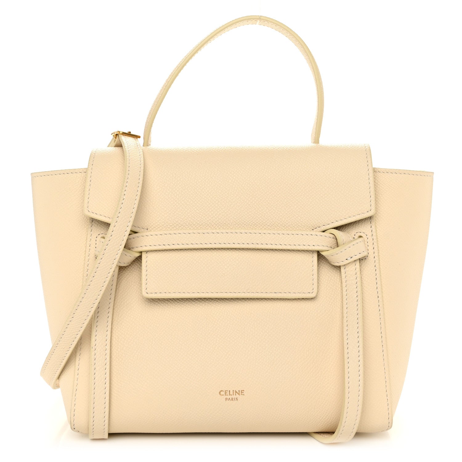 Celine Grained Calfskin Nano Belt Bag Chalk 1 of 10