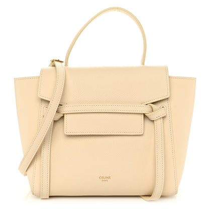 Celine Grained Calfskin Nano Belt Bag Chalk 1 of 10