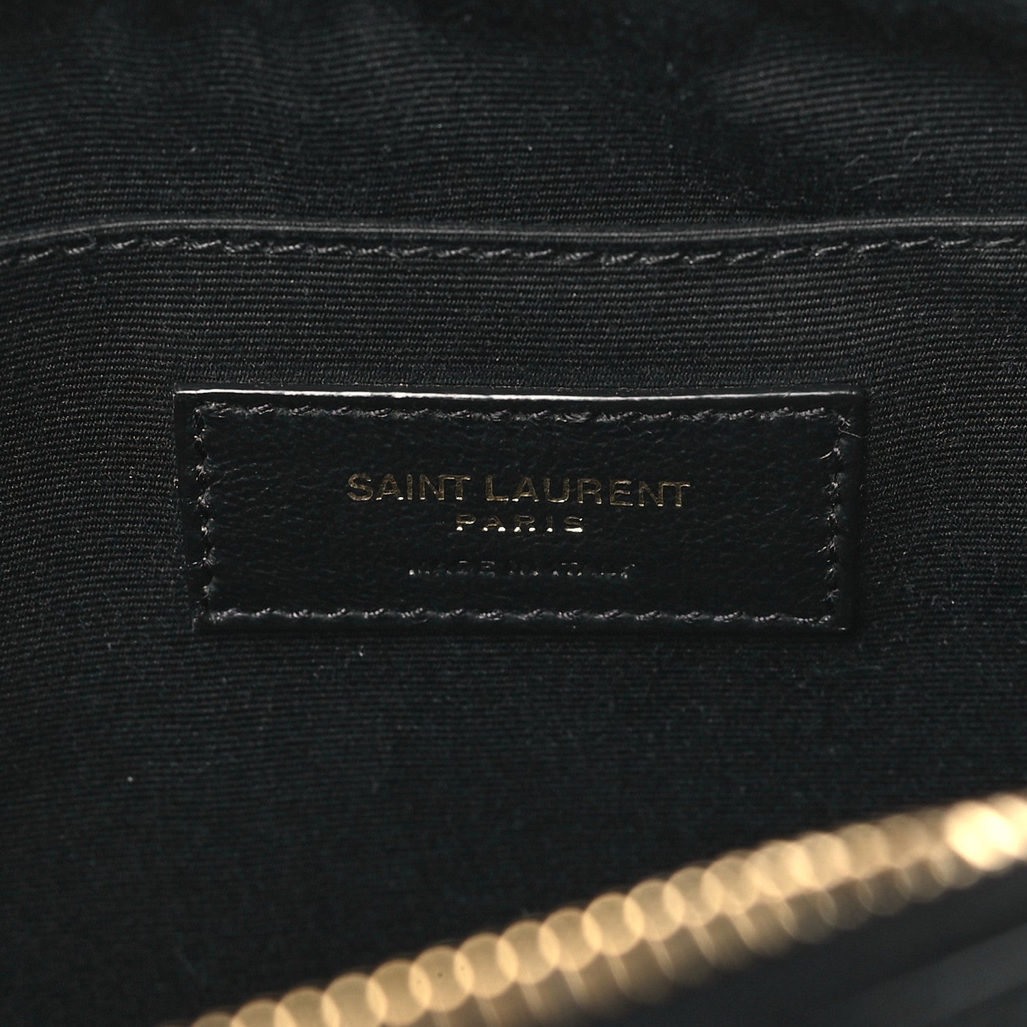 Saint Laurent Calfskin Leopard Print Monogram Lou Camera Bag Black 6 of 11