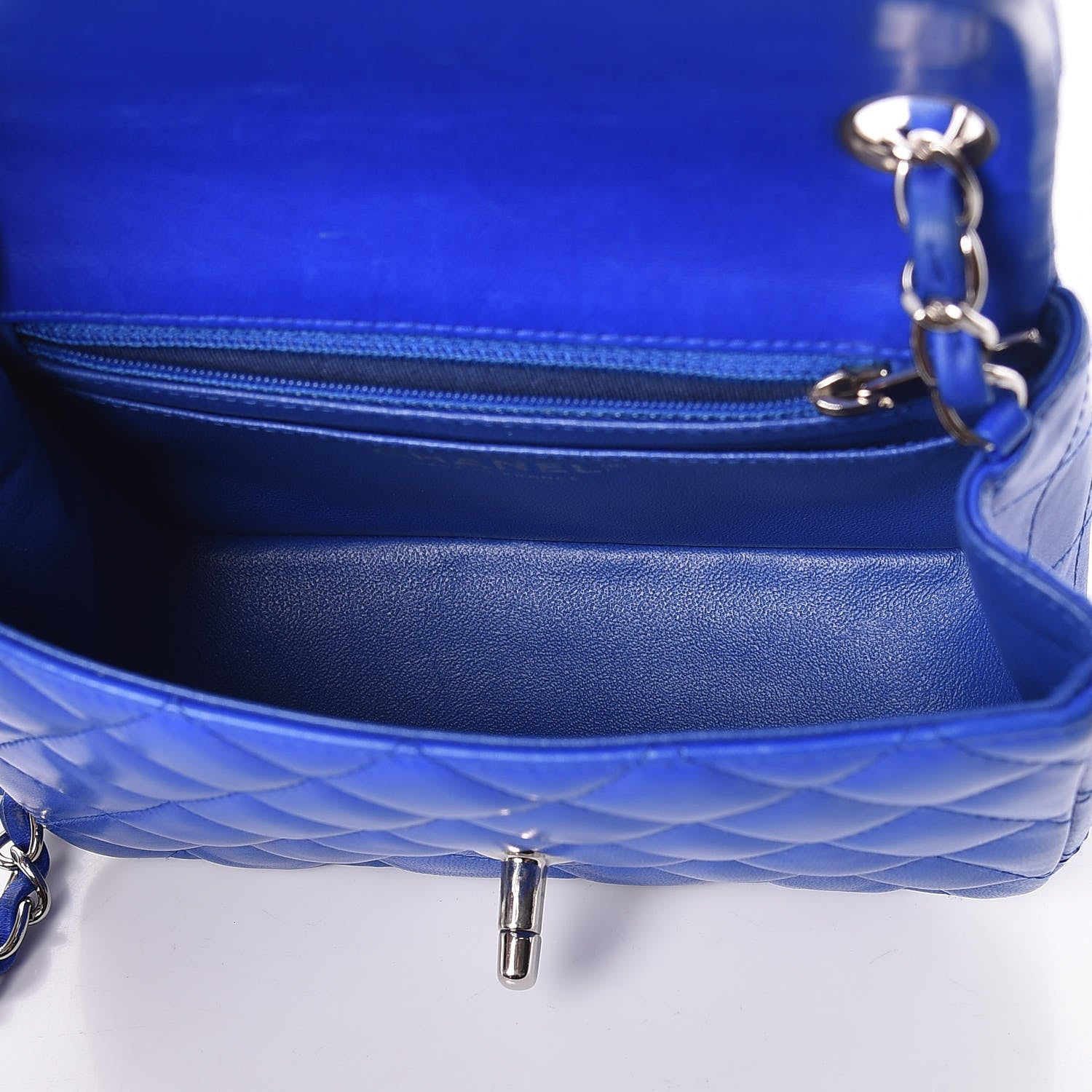 Chanel Lambskin Quilted Mini Square Flap Blue 5 of 9