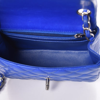 Chanel Lambskin Quilted Mini Square Flap Blue 5 of 9