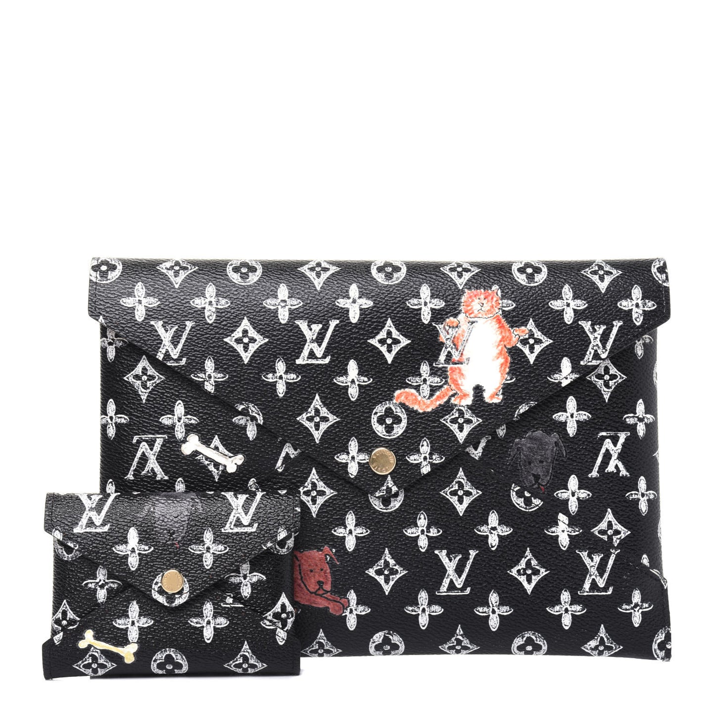 Catogram Kirigami Pochette Set Black