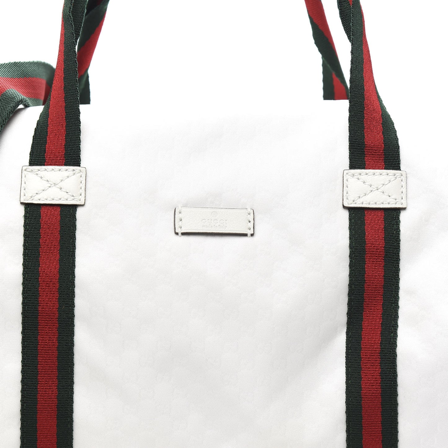 Nylon Microguccissima Gym Bag White