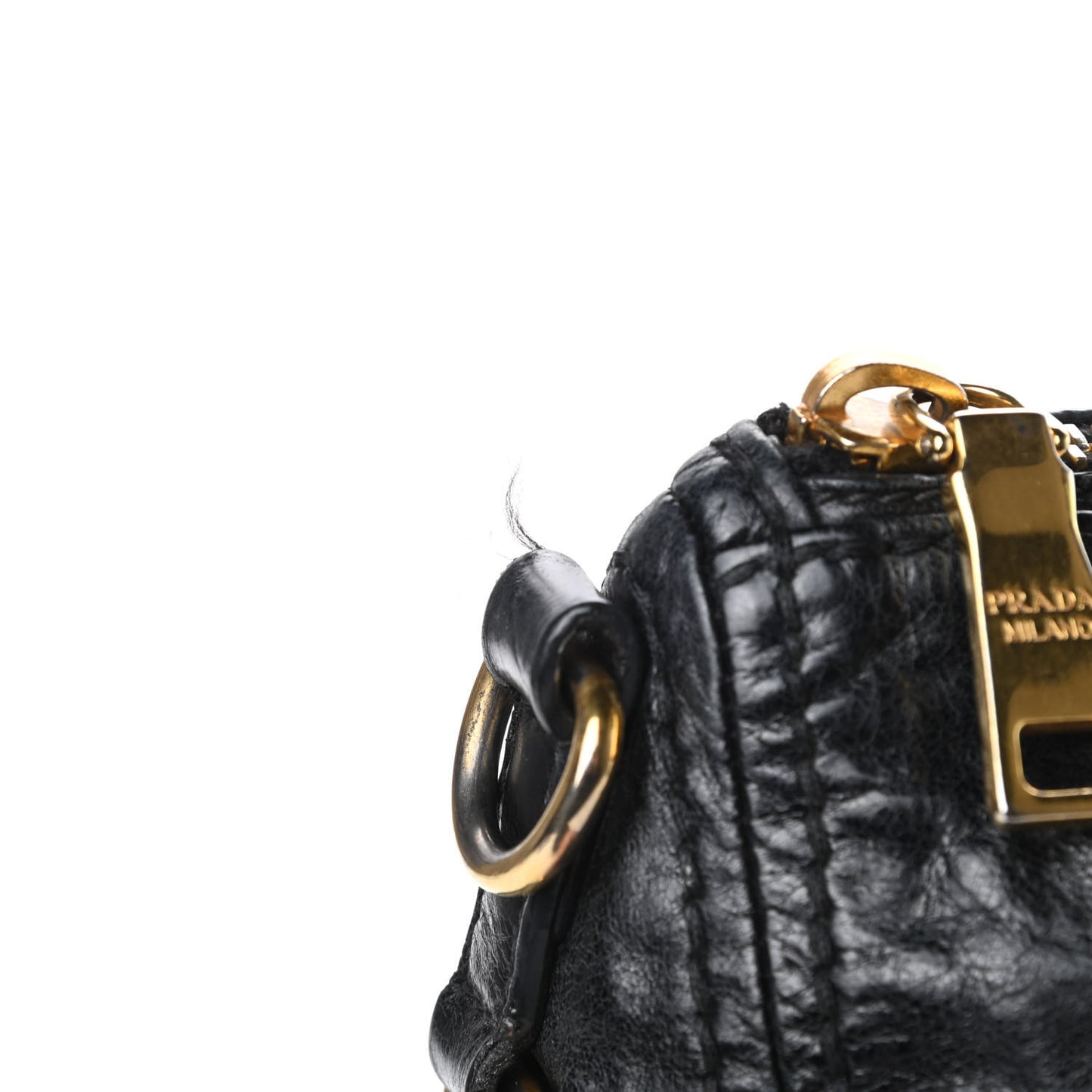Vitello Shine Shopping Satchel Black