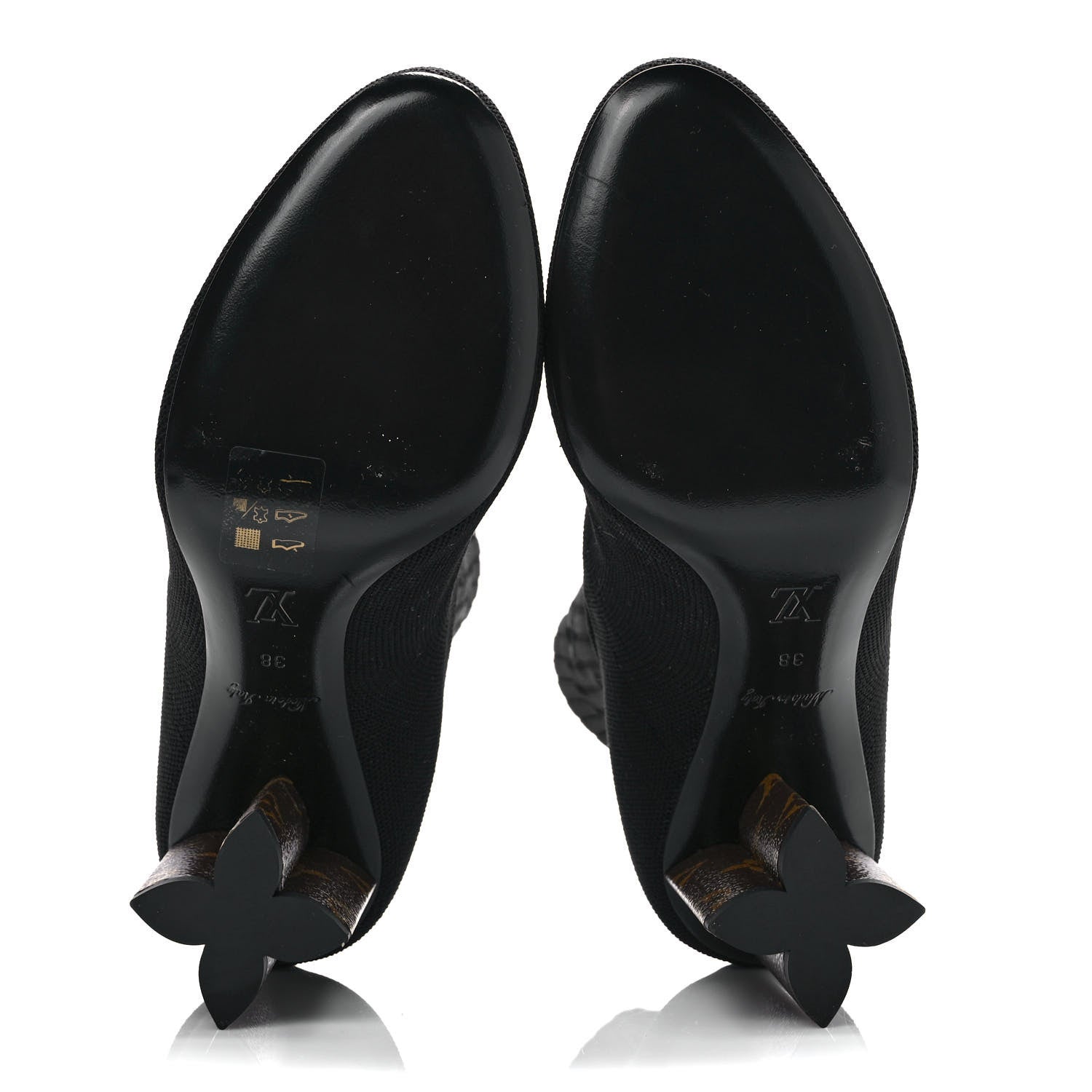 Louis Vuitton Monogram Stretch Fabric Silhouette Ankle Boots 38 Black 5 of 7