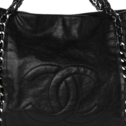 Chanel Glazed Caviar Modern Chain Tote Black 8 of 10