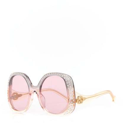 Gucci Acetate Square Frame Sunglasses GG1235S Grey Yellow Pink Multicolor 1 of 8