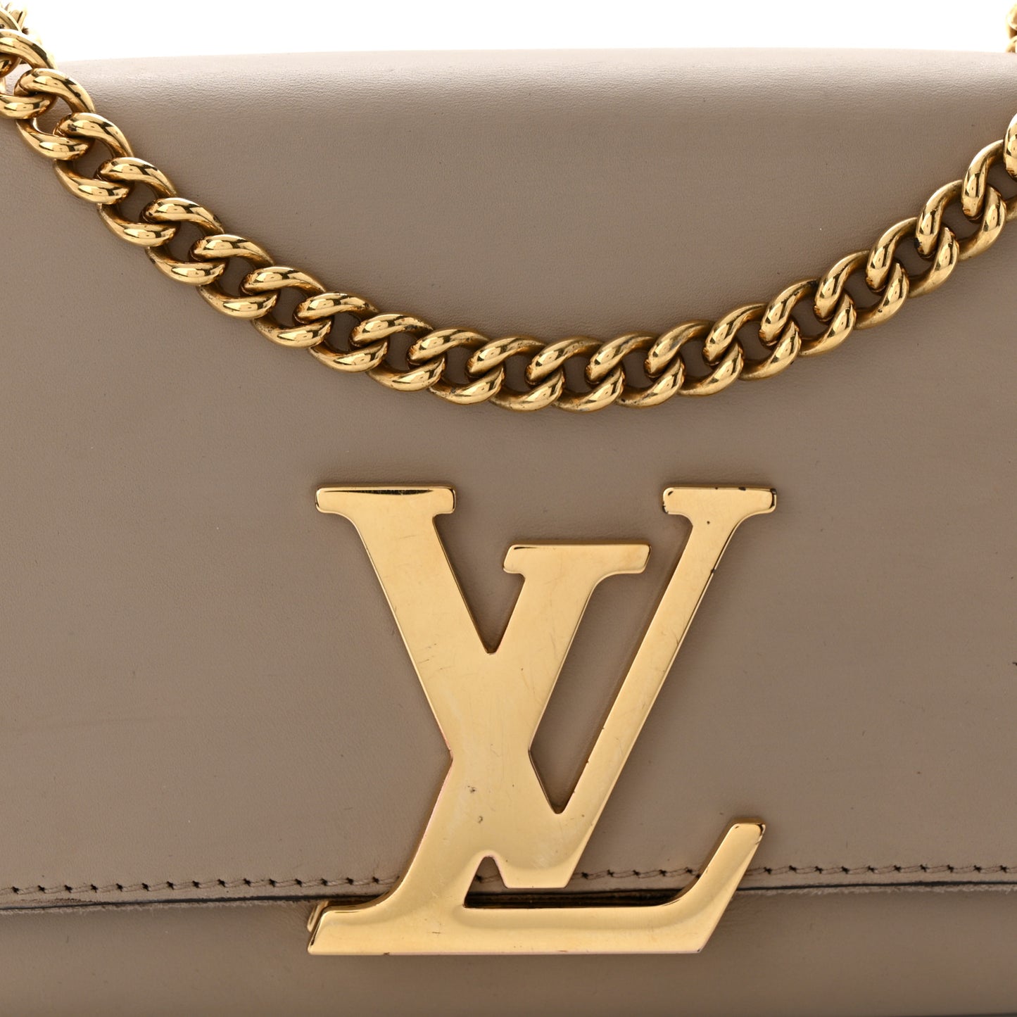 Calfskin Chain Louise MM Gris