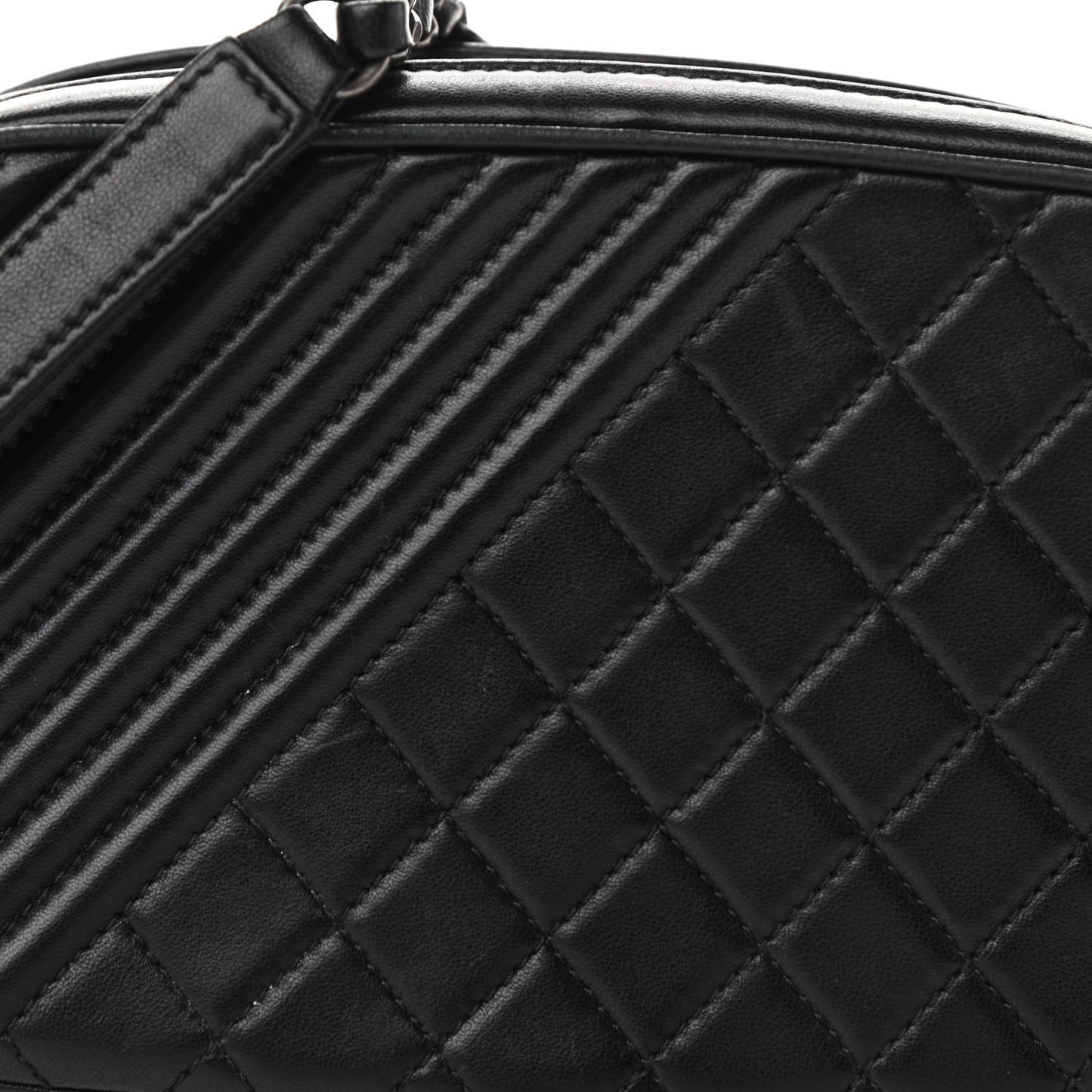Lambskin Small Coco Boy Camera Case Black