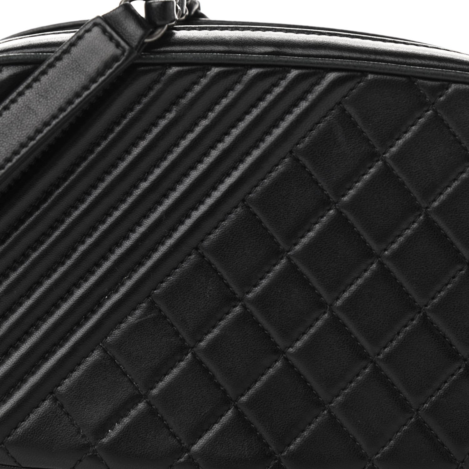 Chanel Lambskin Small Coco Boy Camera Case Black 9 of 11