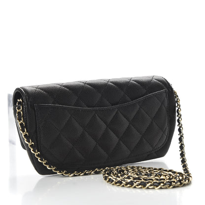 Chanel Caviar Quilted Glasses Case With Chain Black 3 of 12