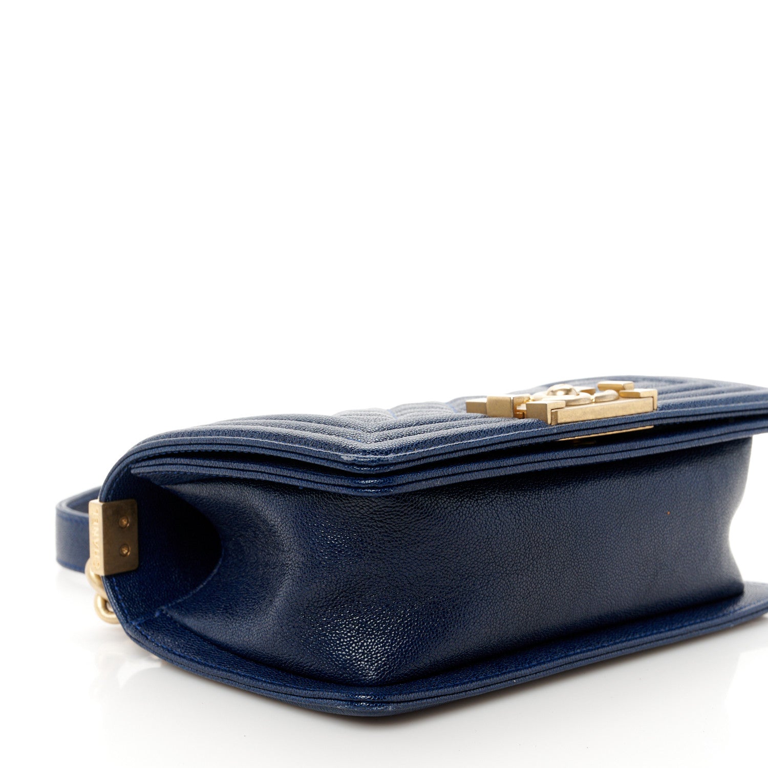 Chanel Caviar Quilted Small Boy Flap Navy 9 of 10