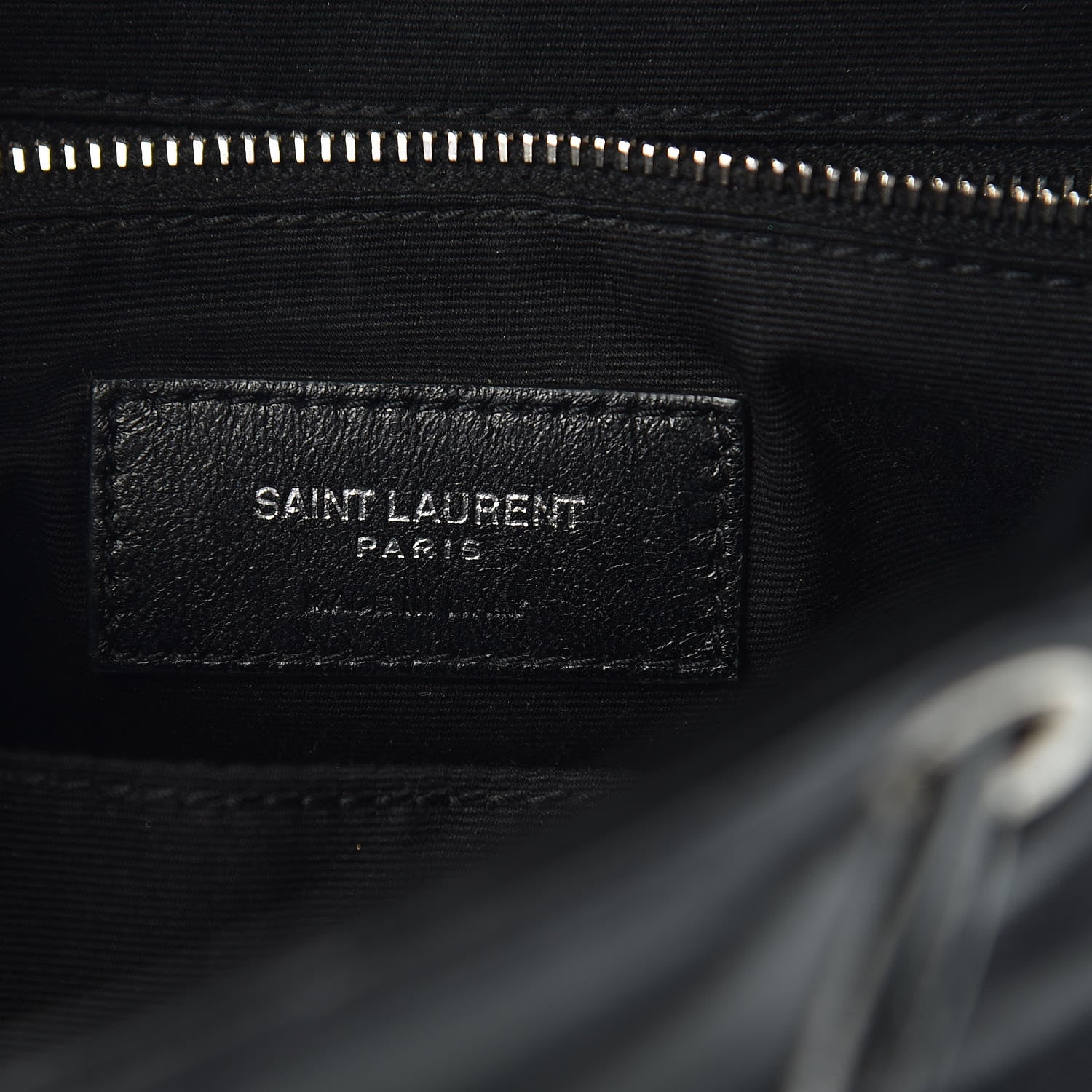 Saint Laurent Calfskin Y Quilted Monogram Small Loulou Backpack Black 8 of 12