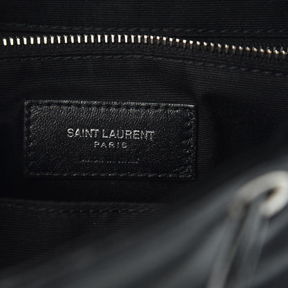 Saint Laurent Calfskin Y Quilted Monogram Small Loulou Backpack Black 8 of 12