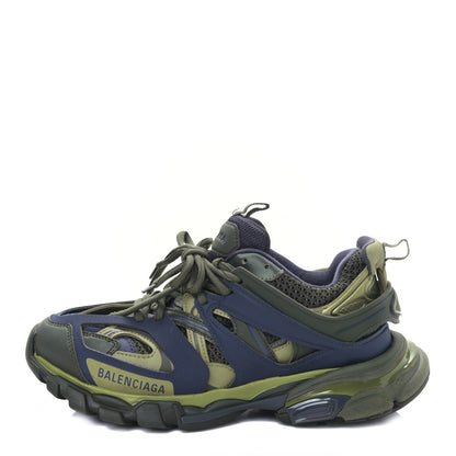 Balenciaga Mesh Rubber Tri-Color Womens Track Sneakers 38 Kaki Dark Grey Green 1 of 8