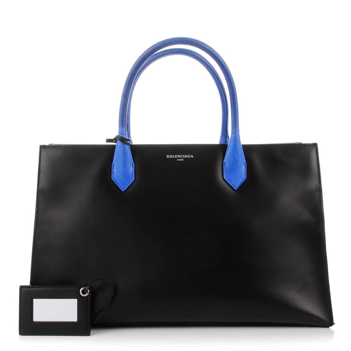Calfskin Karung S Padlock Nude Work Black Electric Blue