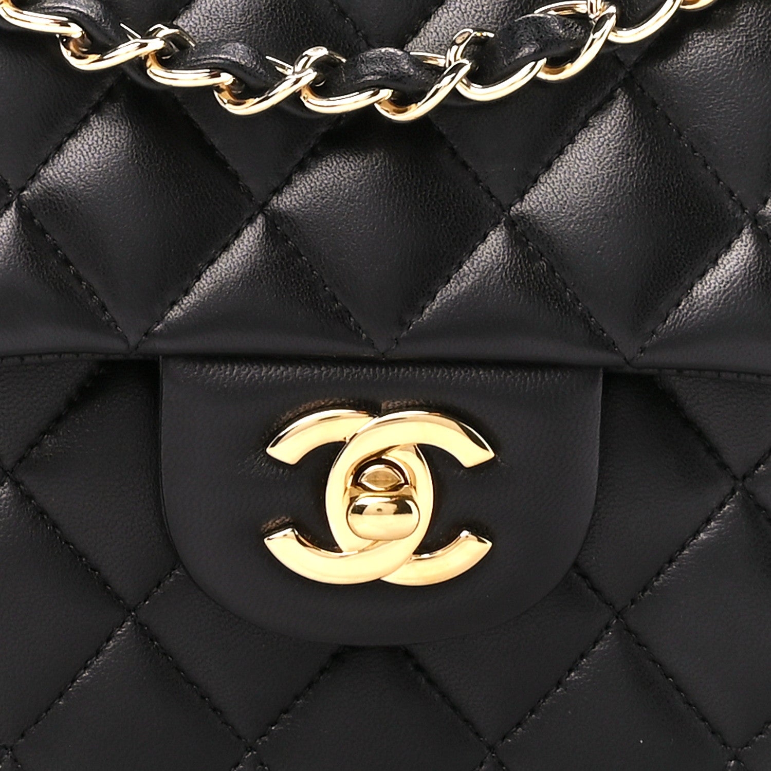 Chanel Lambskin Quilted Small Double Flap Black 9 of 12