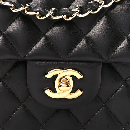Chanel Lambskin Quilted Small Double Flap Black 9 of 12