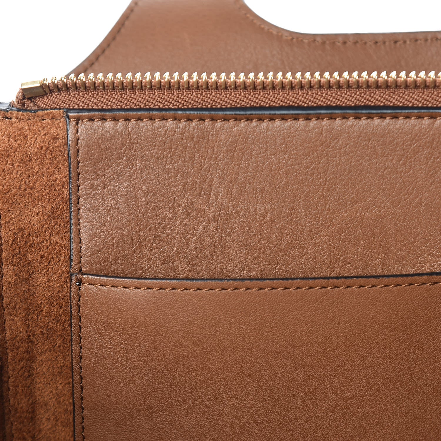 Celine Smooth Calfskin Suede Small Tri-Fold Bag Camel 10 of 10