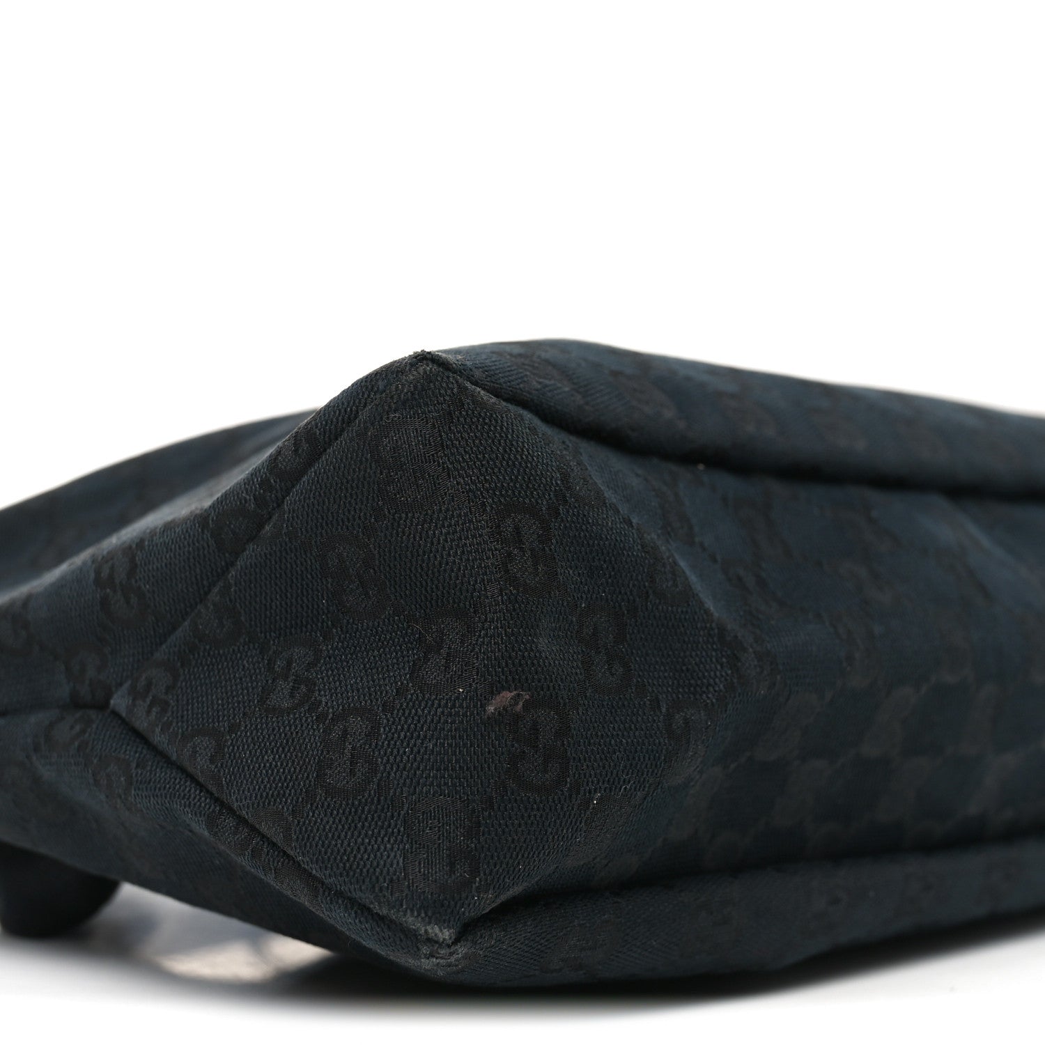 Gucci Monogram Medium Horsebit Chain Hobo Black 8 of 9
