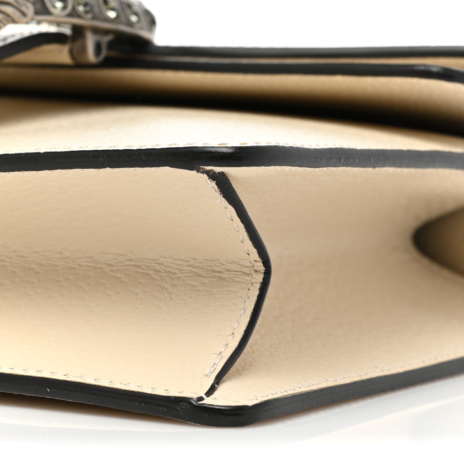 Gucci Textured Calfskin Crystal Mini Dionysus Shoulder Bag Mystic White 8 of 10