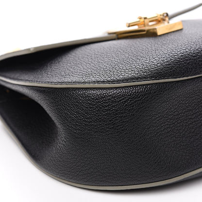 Chloe Grained Calfskin Lambskin Drew Shoulder Bag Black 6 of 12
