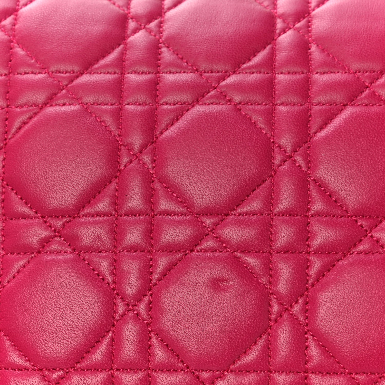 Christian Dior Lambskin Cannage Miss Dior Promenade Pouch Fuchsia 11 of 11