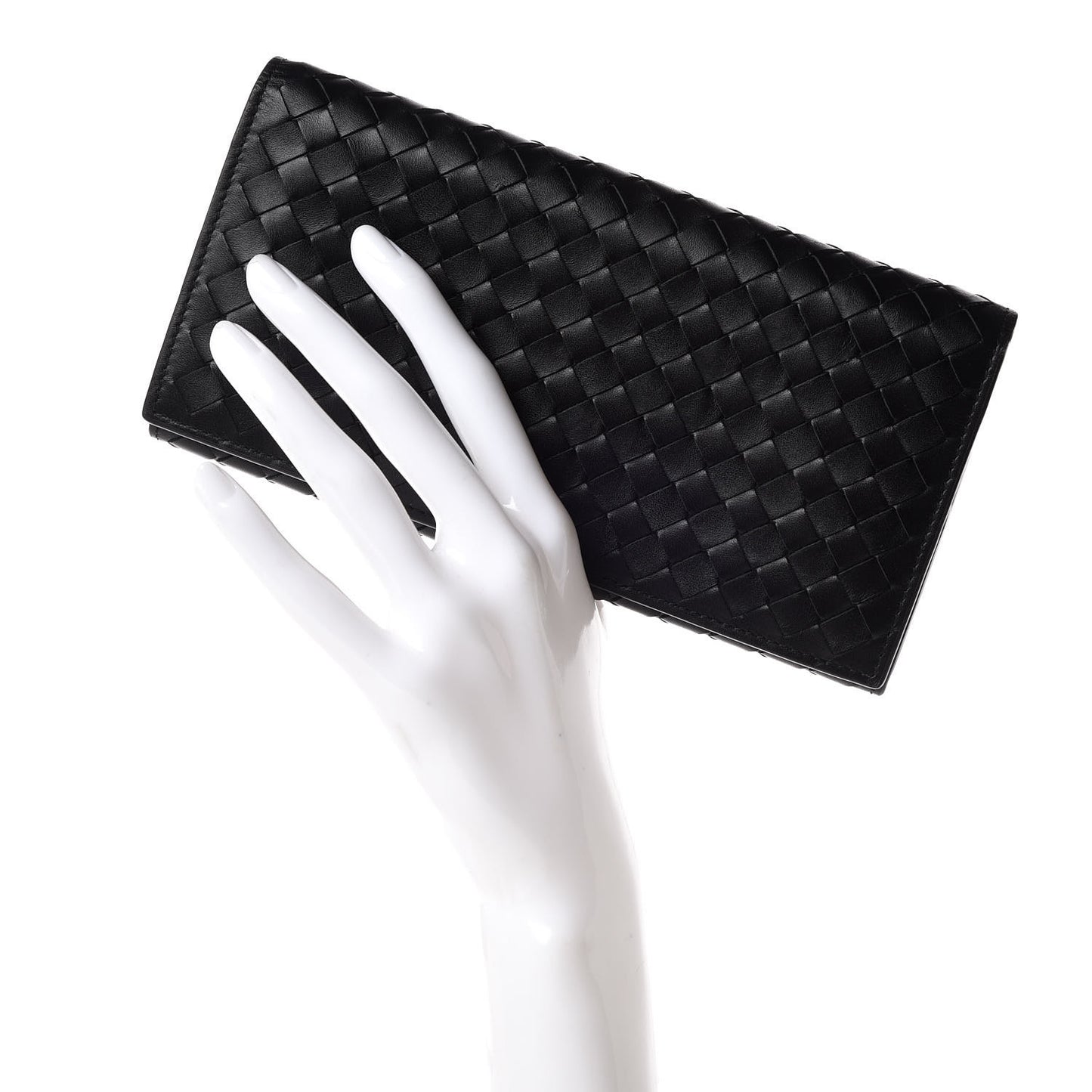 Nappa Intrecciato Flap Wallet Black