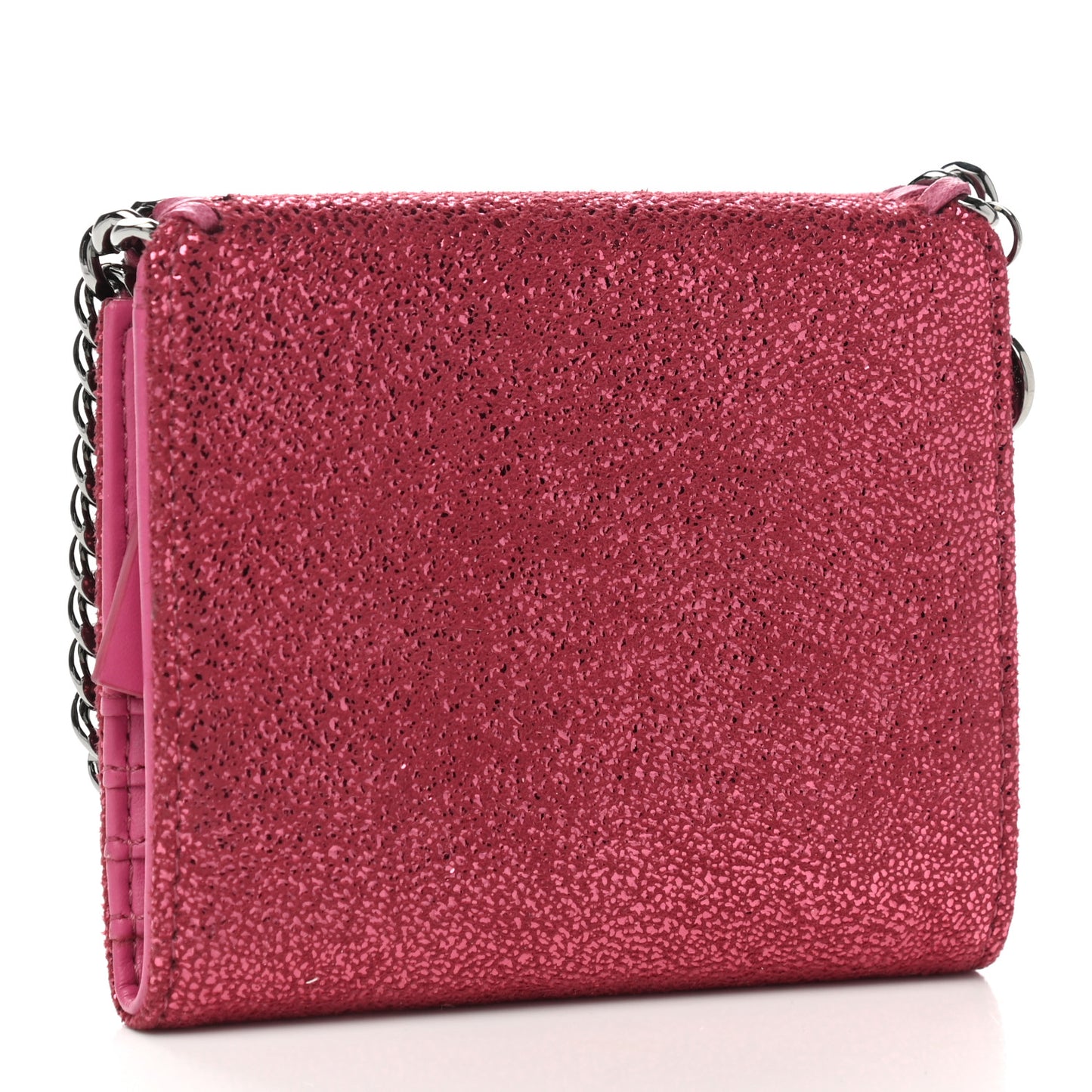 Shaggy Deer Small Falabella Flap Wallet Pink