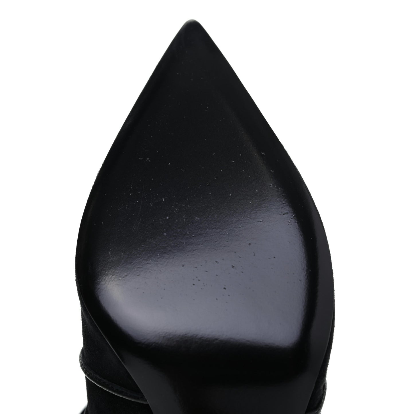 Calfskin Velvet Lace Up Ankle Boots 40.5 Black