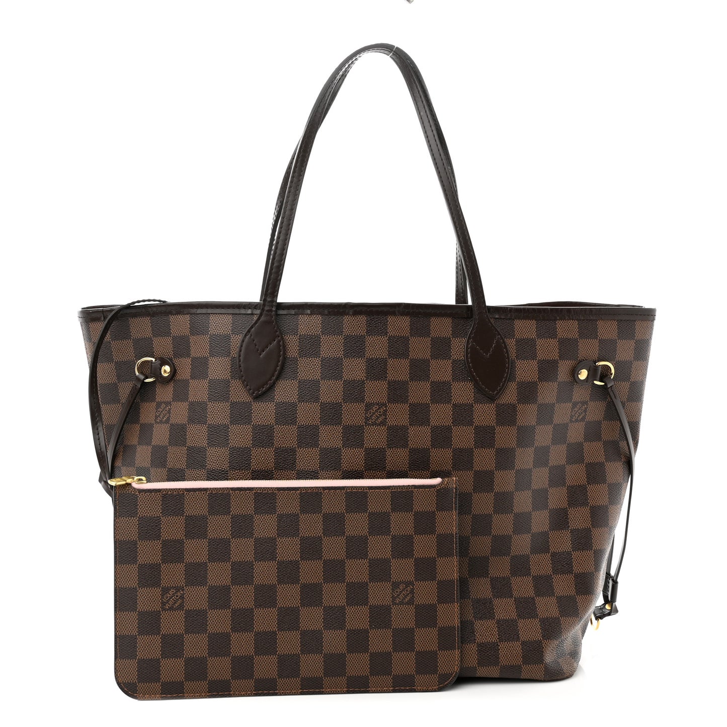 Damier Ebene Neo Neverfull MM Rose Ballerine